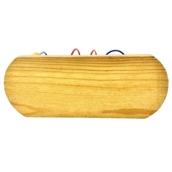 Developmental Wooden Bead Slider Maze Game 10.5 x 7 x 4 EUC - Picture 4 of 7